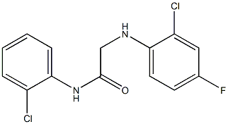 2-[(2-chloro-4-fluorophenyl)amino]-N-(2-chlorophenyl)acetamide 结构式