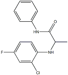 2-[(2-chloro-4-fluorophenyl)amino]-N-phenylpropanamide 结构式
