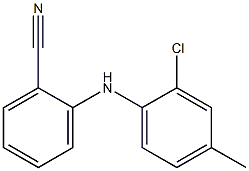 2-[(2-chloro-4-methylphenyl)amino]benzonitrile 结构式