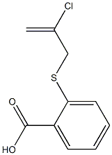2-[(2-chloroprop-2-enyl)thio]benzoic acid 结构式