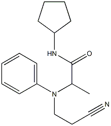 2-[(2-cyanoethyl)(phenyl)amino]-N-cyclopentylpropanamide 结构式