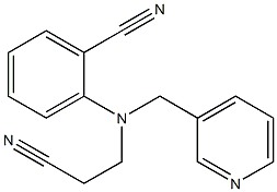 2-[(2-cyanoethyl)(pyridin-3-ylmethyl)amino]benzonitrile 结构式