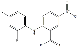 2-[(2-fluoro-4-methylphenyl)amino]-5-nitrobenzoic acid 结构式