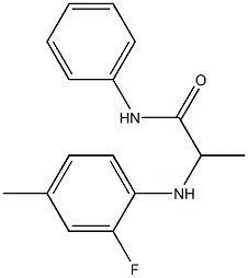2-[(2-fluoro-4-methylphenyl)amino]-N-phenylpropanamide 结构式