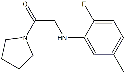 2-[(2-fluoro-5-methylphenyl)amino]-1-(pyrrolidin-1-yl)ethan-1-one 结构式