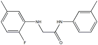 2-[(2-fluoro-5-methylphenyl)amino]-N-(3-methylphenyl)acetamide 结构式