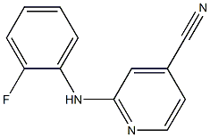 2-[(2-fluorophenyl)amino]isonicotinonitrile 结构式