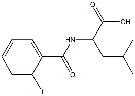 2-[(2-iodobenzoyl)amino]-4-methylpentanoic acid 结构式