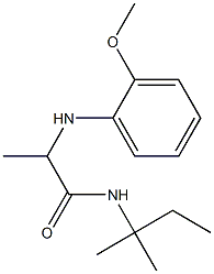 2-[(2-methoxyphenyl)amino]-N-(2-methylbutan-2-yl)propanamide 结构式