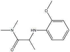 2-[(2-methoxyphenyl)amino]-N,N-dimethylpropanamide 结构式