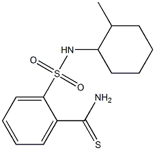 2-[(2-methylcyclohexyl)sulfamoyl]benzene-1-carbothioamide 结构式