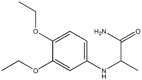 2-[(3,4-diethoxyphenyl)amino]propanamide 结构式