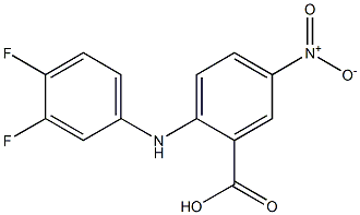 2-[(3,4-difluorophenyl)amino]-5-nitrobenzoic acid 结构式