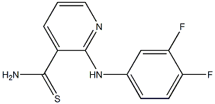 2-[(3,4-difluorophenyl)amino]pyridine-3-carbothioamide 结构式