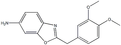2-[(3,4-dimethoxyphenyl)methyl]-1,3-benzoxazol-6-amine 结构式
