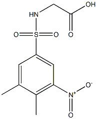 2-[(3,4-dimethyl-5-nitrobenzene)sulfonamido]acetic acid 结构式