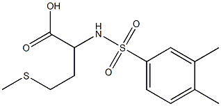 2-[(3,4-dimethylbenzene)sulfonamido]-4-(methylsulfanyl)butanoic acid 结构式