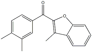 2-[(3,4-dimethylphenyl)carbonyl]-3-methyl-1-benzofuran 结构式