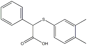 2-[(3,4-dimethylphenyl)sulfanyl]-2-phenylacetic acid 结构式