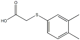 2-[(3,4-dimethylphenyl)sulfanyl]acetic acid 结构式