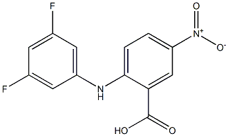 2-[(3,5-difluorophenyl)amino]-5-nitrobenzoic acid 结构式