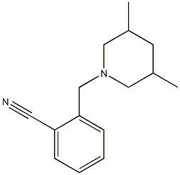 2-[(3,5-dimethylpiperidin-1-yl)methyl]benzonitrile 结构式