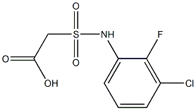 2-[(3-chloro-2-fluorophenyl)sulfamoyl]acetic acid 结构式