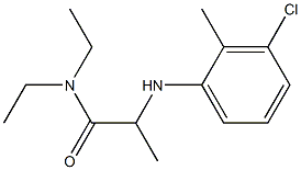 2-[(3-chloro-2-methylphenyl)amino]-N,N-diethylpropanamide 结构式