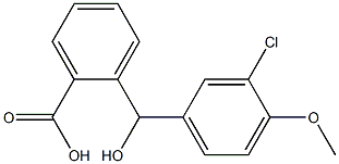 2-[(3-chloro-4-methoxyphenyl)(hydroxy)methyl]benzoic acid 结构式