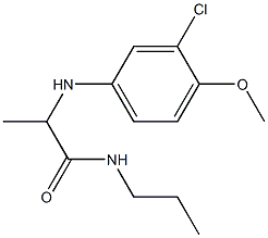 2-[(3-chloro-4-methoxyphenyl)amino]-N-propylpropanamide 结构式