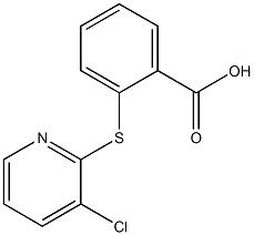 2-[(3-chloropyridin-2-yl)thio]benzoic acid 结构式
