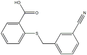 2-[(3-cyanobenzyl)thio]benzoic acid 结构式