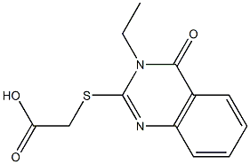 2-[(3-ethyl-4-oxo-3,4-dihydroquinazolin-2-yl)sulfanyl]acetic acid 结构式