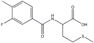 2-[(3-fluoro-4-methylbenzoyl)amino]-4-(methylthio)butanoic acid 结构式