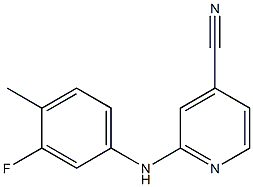 2-[(3-fluoro-4-methylphenyl)amino]pyridine-4-carbonitrile 结构式