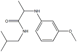 2-[(3-methoxyphenyl)amino]-N-(2-methylpropyl)propanamide 结构式