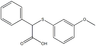 2-[(3-methoxyphenyl)sulfanyl]-2-phenylacetic acid 结构式