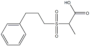 2-[(3-phenylpropyl)sulfonyl]propanoic acid 结构式
