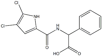 2-[(4,5-dichloro-1H-pyrrol-2-yl)formamido]-2-phenylacetic acid 结构式