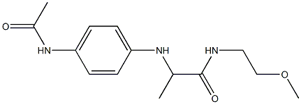 2-[(4-acetamidophenyl)amino]-N-(2-methoxyethyl)propanamide 结构式