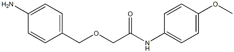 2-[(4-aminophenyl)methoxy]-N-(4-methoxyphenyl)acetamide 结构式