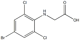 2-[(4-bromo-2,6-dichlorophenyl)amino]acetic acid 结构式