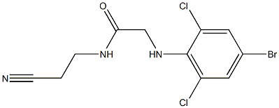 2-[(4-bromo-2,6-dichlorophenyl)amino]-N-(2-cyanoethyl)acetamide 结构式