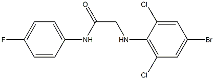 2-[(4-bromo-2,6-dichlorophenyl)amino]-N-(4-fluorophenyl)acetamide 结构式