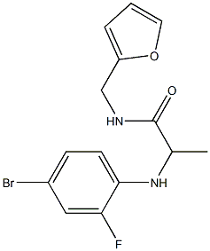 2-[(4-bromo-2-fluorophenyl)amino]-N-(furan-2-ylmethyl)propanamide 结构式