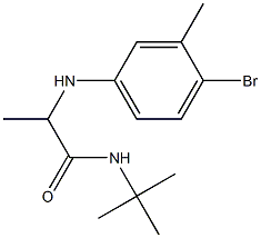 2-[(4-bromo-3-methylphenyl)amino]-N-tert-butylpropanamide 结构式