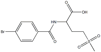 2-[(4-bromophenyl)formamido]-4-methanesulfonylbutanoic acid 结构式