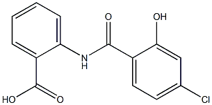 2-[(4-chloro-2-hydroxybenzene)(methyl)amido]benzoic acid 结构式