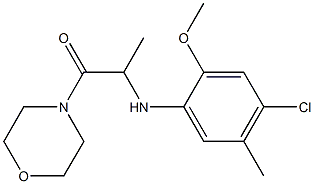 2-[(4-chloro-2-methoxy-5-methylphenyl)amino]-1-(morpholin-4-yl)propan-1-one 结构式