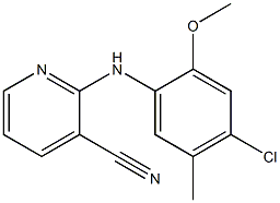 2-[(4-chloro-2-methoxy-5-methylphenyl)amino]pyridine-3-carbonitrile 结构式